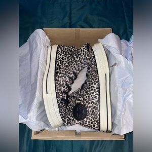 BNWT Converse Hi 70 Leopard Print Calf Hair Size Mens 6, Womens 8